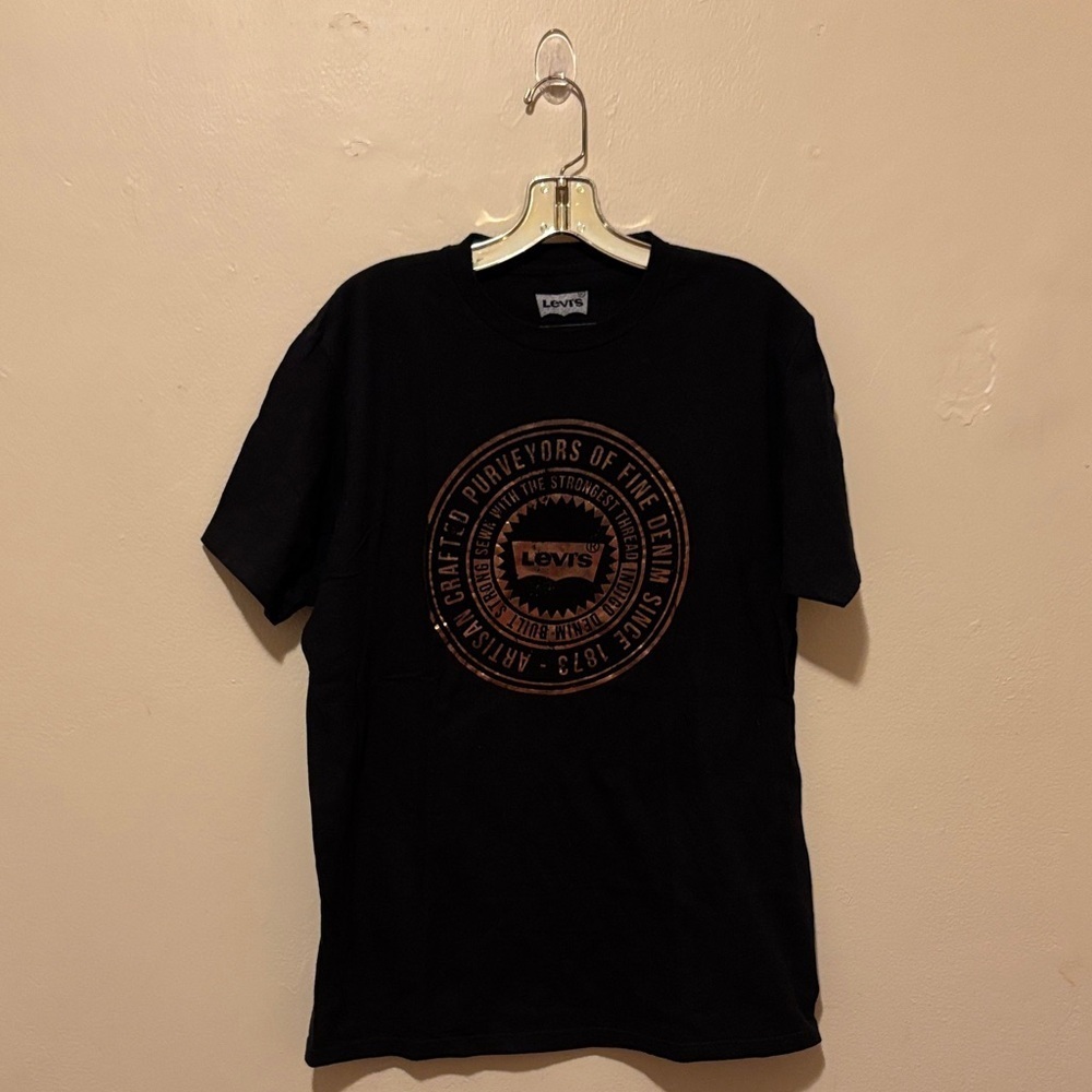 Levi's Black Tee with Orange Logo